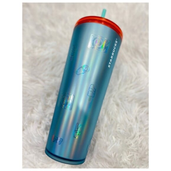 NEW Starbucks Back to School Emoji Soft Touch Iridescent Tumbler - Picture 1 of 6